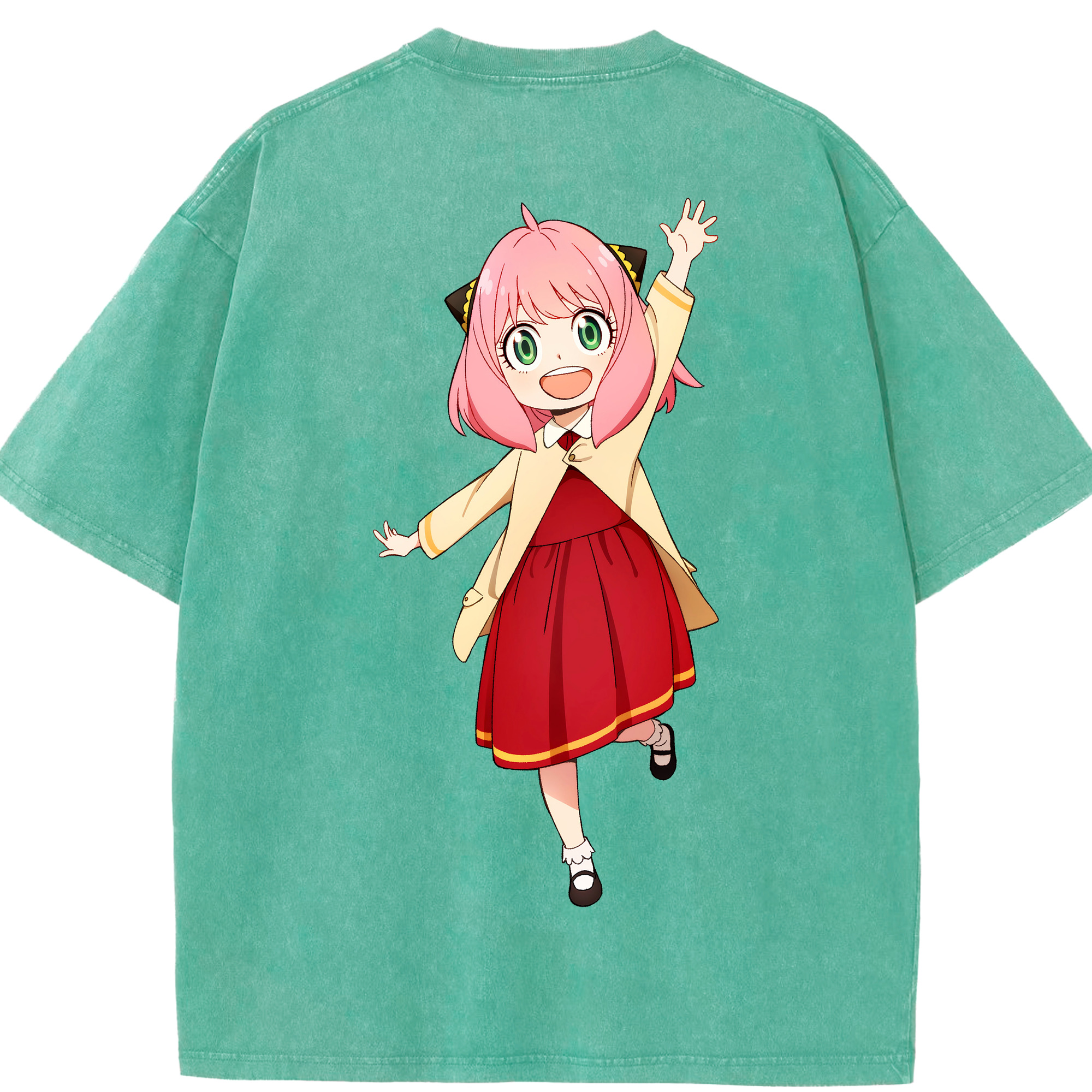 （画像用） SPY×FAMILY间谍家家酒 綿100% ヴィンテージ風 半袖Tシャツ（背面プリント）